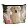 PNOMEDPKJ Travel Windowsill Dog Makeup Bag PU Leather Cosmetic Bags for Women with Zipper Portable Personalized Toiletry Pouch Waterproof Organizer Gift for Mother Girls view 1