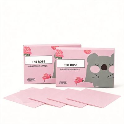 SYNTHORA Oil Blotting Sheets 200 Sheets, Face Oil Absorbing Paper for Oily Skin, Makeup Friendly Blotting Paper, Natural Fiber Oil Control Sheets, Portable Shine Control for Face(Pink)