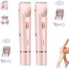 Women's 2-in-1 Electric Shaver, Dual Head Body Hair Remover, IPX7 Waterproof Rechargeable Razor for Legs, Armpits, Arms view 1