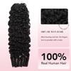Human Crochet Hair Burmese Curly Pre-Separated Knotless Crochet Human Hair for Black Women Reusable & Lightweight Feather Crochet Hair Natural Black 22 Inch 60g view 2