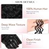 Human Crochet Hair Burmese Curly Pre-Separated Knotless Crochet Human Hair for Black Women Reusable & Lightweight Feather Crochet Hair Natural Black 22 Inch 60g view 3