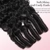 Human Crochet Hair Burmese Curly Pre-Separated Knotless Crochet Human Hair for Black Women Reusable & Lightweight Feather Crochet Hair Natural Black 22 Inch 60g view 4
