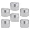 Abaodam 6pcs 5g Frosted Glass Lotion Jars Refillable Mini Cream Containers for Travel Cosmetic Storage and Sample Eye Cream Pot view 1
