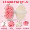 2Pcs Travel Natural Loofah Sponge, Shower Puff with Elastic Hand Strap, Exfoliating Shower Puff for Body and Sensitive Skin, Lightweight Washable Mesh Sponges (Pink, Beige) view 3