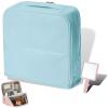LSMARZJZ Stylish Stand Up Makeup Bag, Self Standing Travel Toiletry Pouch with Compartments, Portable Upright Makeup Bag Organizer for Women (Blue, Medium) view 1