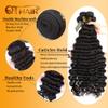 QTHAIR 18A Virgin Hair Bundles Loose Deep Wave 26" 26" 200g Long Human Hair Weave Bundles Curly Virgin Hair Bundles for Black Women view 3