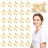 Azefnuhk 30 PCS Gold Star Barrettes, Star Hair Clips, 1.26"/3.2cm Metal Snap Hair Clips Non-slip 2000s Y2k Fashion Hair Accessories for Women Girls view 1