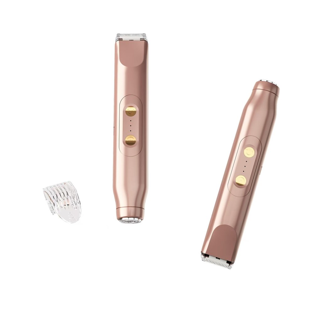 Manscaping Body Groomer for Men, Waterproof Groin and Body Hair Trimmer, Smooth and Comfortable Electric Shaver for Personal Care, Skin-Friendly Cordless Grooming Tool (Brown)