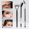 3 PCS Eyelash Separator Tool Eyebrow Comb Set, Lash Brush Dual-Ended Eye Makeup Tools with Metal Comb Eyelash Brush for Mascara Clump Removal and Brow Shaping view 4