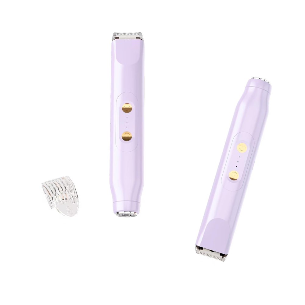 Manscaping Body Groomer for Men, Waterproof Groin and Body Hair Trimmer, Smooth and Comfortable Electric Shaver for Personal Care, Skin-Friendly Cordless Grooming Tool (Purple)