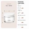 48 Pack 1 OZ Clear Glass Jars with White Lids, White Labels & Inner Liners view 3