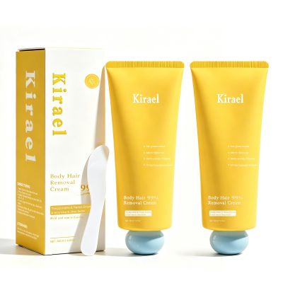 Kirael 3-in-1 Papaya Hair Removal Cream for Women & Men, Gentle Depilatory Cream with Moisturizing Care for Bikini Area Underarm Legs & Body Has a natural inhibitory effect on hair growth, 100ml (2)
