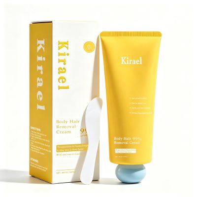 Kirael 3-in-1 Papaya Hair Removal Cream for Women & Men, Gentle Depilatory Cream with Moisturizing Care for Bikini Area Underarm Legs & Body Has a natural inhibitory effect on hair growth, 100ml (1)