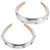 Holibanna Pu Padded Hairbands 2pcs Set Star and Bowknot Designs, Non-slip Silver Hair Hoops for Women, Cute Hair Accessories for Princess Party and Face Washing Use view 1