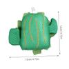 RUNROTOO Bathing Body Skin Cleaner Loofah Ball with Hanging Loop, Sturdy Mesh Bath Scrubber for Shower Exfoliating, Cute Cactus Design Suitable for Daily Home Bathing view 2