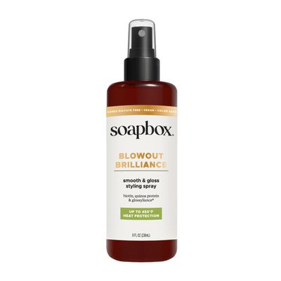 Soapbox Blowout Brilliance Heat Protectant Spray - 3-in-1 for Hair - 8oz