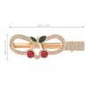 BUTIFULSIC 2 Pcs Cherry Rhinestone Hair Clips Small French Barrettes for Women Ponytail Hairwear Decorative Hairpins for Makeup and Daily Use view 2