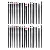KAJNBN 2 Sets Eyeshadow Makeup Brush Kit with Black Handles, 20pcs Small Angled and Flat Eyeliner Brushes for Travel and Beginner Eye Makeup view 1