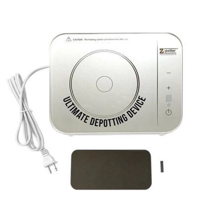 Z Potter Makeup Depotting Heater, Makeup Warmer Plate, Universal Makeup Depotting Tool for Eyeshadows, Powders, Creams for Customizable Beauty Organizer, Induction Technology- White (White)
