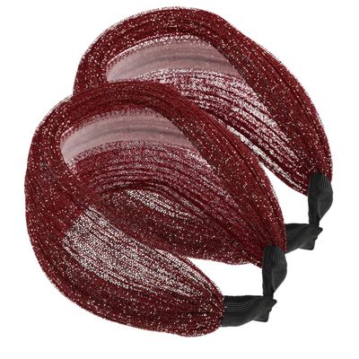 DECHOUS 2pcs Extra Wide Non-slip Headbands for Women, Soft Stretch Sweatbands Hair Accessories for Yoga Running Sports and Daily Wear