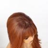 SHINEDIARY Sunset Copper Auburn Wig With Bangs 24'' Long Wavy PuffPro Voluminous High Crown Wigs for Women,3x4''Parting Realistic Scalp,Mob Wife Aesthetic/Clean Girl/Office Siren/Old Money Styles view 3