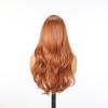 SHINEDIARY Sunset Copper Auburn Wig With Bangs 24'' Long Wavy PuffPro Voluminous High Crown Wigs for Women,3x4''Parting Realistic Scalp,Mob Wife Aesthetic/Clean Girl/Office Siren/Old Money Styles view 4