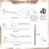 5-in-1 Eyebrow Trimming Kit, 2 Razors, Scissors & Spoolie view 2