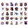 120PCS Jungle Animals Temporary Tattoos, Neon Rainbow Animal Stickers, Safari Birthday Party Favors, Zoo Party Supplies for Goodie Bag Fillers view 3
