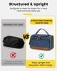 Vorspack Structured Canvas Travel Toiletry Bag for Men, Medium-Navy Blue view 2