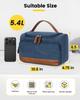 Vorspack Structured Canvas Travel Toiletry Bag for Men, Medium-Navy Blue view 3