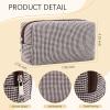 Paterr 4 Pcs Quilted Makeup Bags Cotton Puffy Cosmetic Bag Aesthetic Quilted Pencil Pouch with Zipper Cute Pencil Case for Bridesmaid Gifts Travel Toiletries Accessories(Wild & Chic) view 2