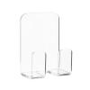 YWLUUOO Shower Hook Acrylic Dormitory Cosmetics Storage Rack Multifunction Wall Mounted Sponge Soap Organizer Bathroom Shelves Adhesive Soap Sponge Holder view 3