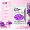 Leaflai 500g Professional Hard Wax Beads for Hair Removal,Violet view 4