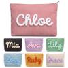 Taikuri Personalized Corduroy Makeup Bag Custom Embroidered Cosmetic Pouch with Name, Travel Pouch for Women, Bridesmaid Gift, Wedding Bachelorette Party Favor view 1