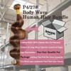 Hydtxc 20 Inch Single Body Hair Bundle, #P4/27 Highlight, Chocolate Brown & Honey Blonde Body Human Hair.100g Per Bundle.100% Unprocessed Brazilian Virgin Human Hair for Black Women view 4