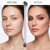 2PCS Dual-Ended Nose Contour Brush Angled/Round Top Face Makeup Conceal Brushes Ultraplush Vegan Synthetic Bristles for Foundation, Blush Bronzer & Powder, Precision Sculpting & Highlight Blending view 3