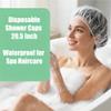 30 Pcs Disposable Shower Caps 20.5 Inch,Large Thick Clear Waterproof Plastic Bath Caps for Spa Hair Treatment Home Kitchen Travel Hotel (20) view 2