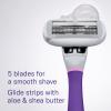 Flamingo Shaving Razor Set for Women - Razor Handle, 4 Blade Refills view 3