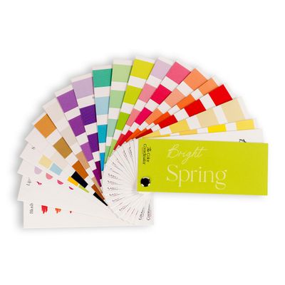 The Color Coordinator Personal Color Analysis Fan - 12 Season Color Fan, Skin Tone and Undertone Matching Guide for Makeup and Fashion, Portable Seasonal Color Palette (Bright Spring, Spring)