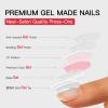 CurvLife Short Square Ombre Design Press On Nails, Peach Milk Mist Peach view 3