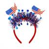 Fourth of July Headband Women, Red White and Blue Patriotic Hair Accessories, Glitter Star Headband for Adult Girls, 4th of July Independence Day Patriotic Party Outfit Hair Decor (Deep blue) view 1