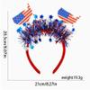 Fourth of July Headband Women, Red White and Blue Patriotic Hair Accessories, Glitter Star Headband for Adult Girls, 4th of July Independence Day Patriotic Party Outfit Hair Decor (Deep blue) view 2