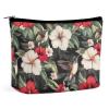 Hummingbirds Hibiscus Flowers Makeup Bag Travel Cosmetic Toiletry Bags Makeup Case Organizer for Women Men view 1