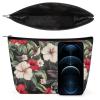 Hummingbirds Hibiscus Flowers Makeup Bag Travel Cosmetic Toiletry Bags Makeup Case Organizer for Women Men view 3
