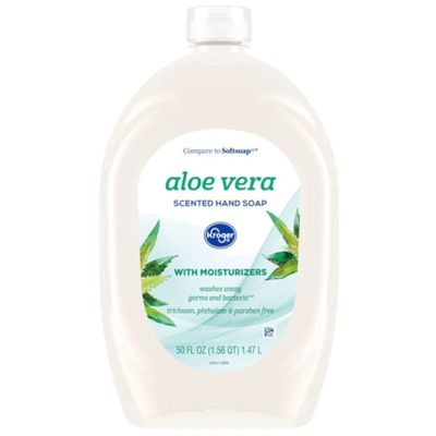 Aloe Vera Scent Liquid Hand Soap Refill, Moisturizing Formula, Gentle Cleansing, Skin Softening, 50 fl oz, Family Size