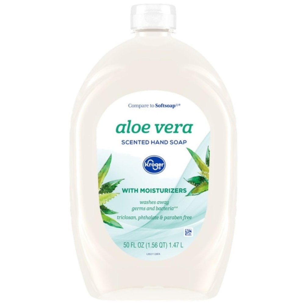 Aloe Vera Scent Liquid Hand Soap Refill, Moisturizing Formula, Gentle Cleansing, Skin Softening, 50 fl oz, Family Size