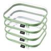 YQBRAO Clear Hard Shell Zipper Cases, 4 Medium Makeup Organizers, Green view 1