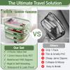 YQBRAO Clear Hard Shell Zipper Cases, 4 Medium Makeup Organizers, Green view 2