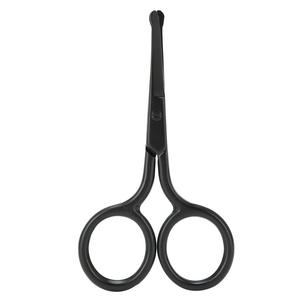 Saluaqui Nose Hair Scissors Scissors for Nose Hai Hair Rounded Tip Trimmer for Men Women Facial Eyebrow Moustache Grooming Manual Steel
