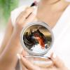 VTCTOASY Proud Rooster Travel Makeup Mirrors Portable Compact Mirror 2-Sided 1x/2x Magnifying for Purses Round Folding Vanity Mirror Metal Mini Pocket Mirrors for Women & Gift view 4
